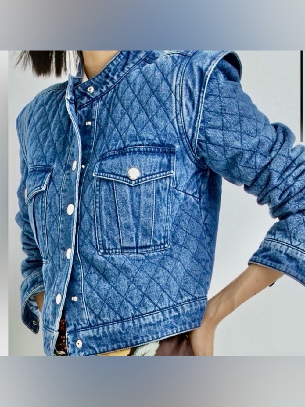 Dear John Quilted Blue Denim Jacket